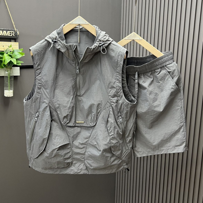 Mens Fashion Vest - Conjunto de 2 peças: Colete com