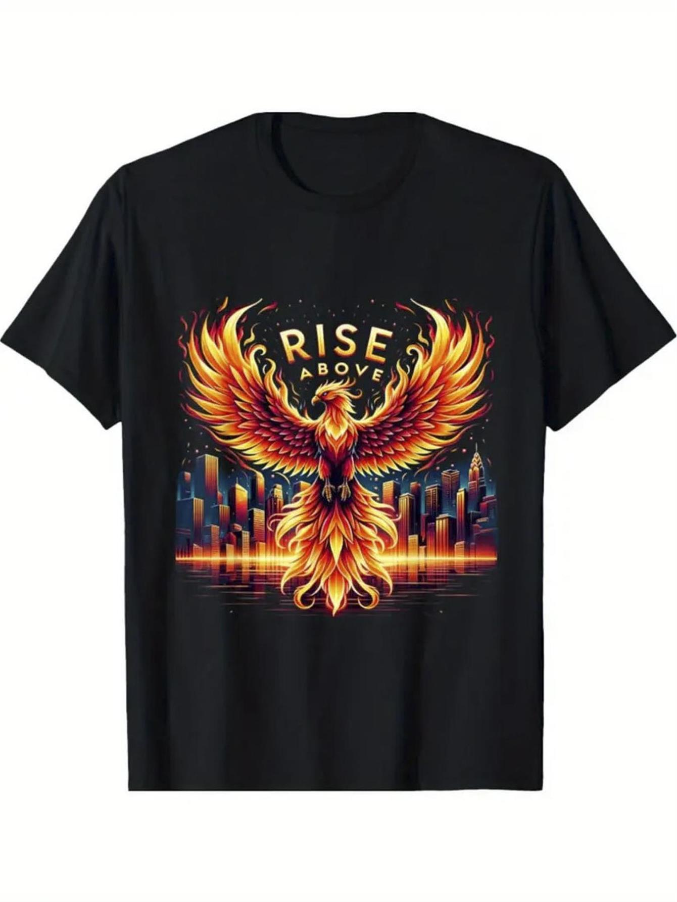 Men'S Fashion New York - Camiseta masculina com estampa de chamas