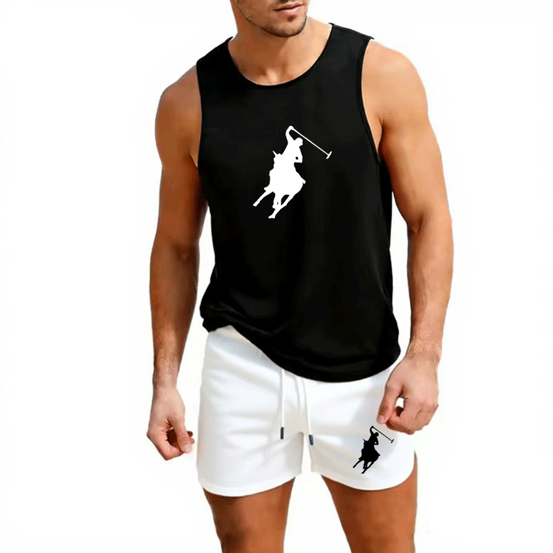 Mens Fashion Vest - Conjunto de Moda Casual de Verão