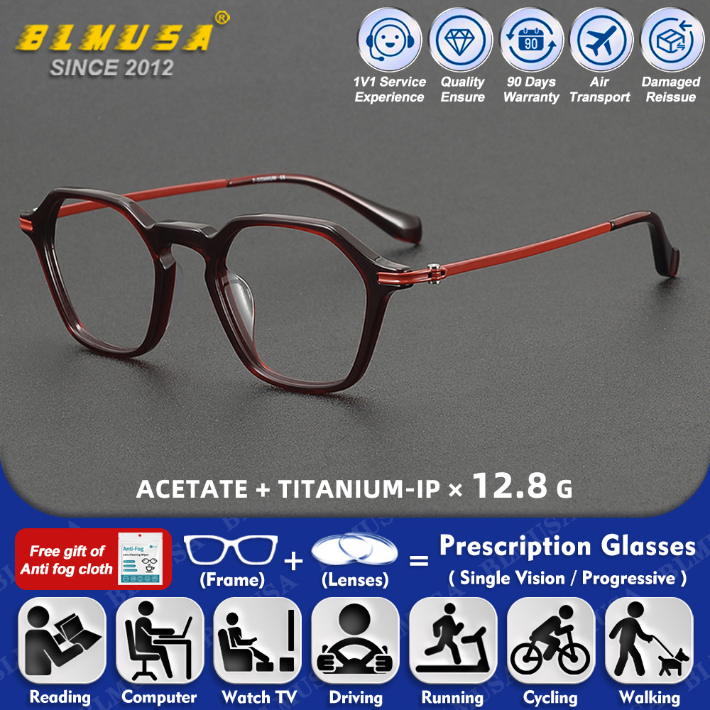 Mens Fashion Reading Glasses - BLMUSA (S) Moda Masculina Armação Poligonal