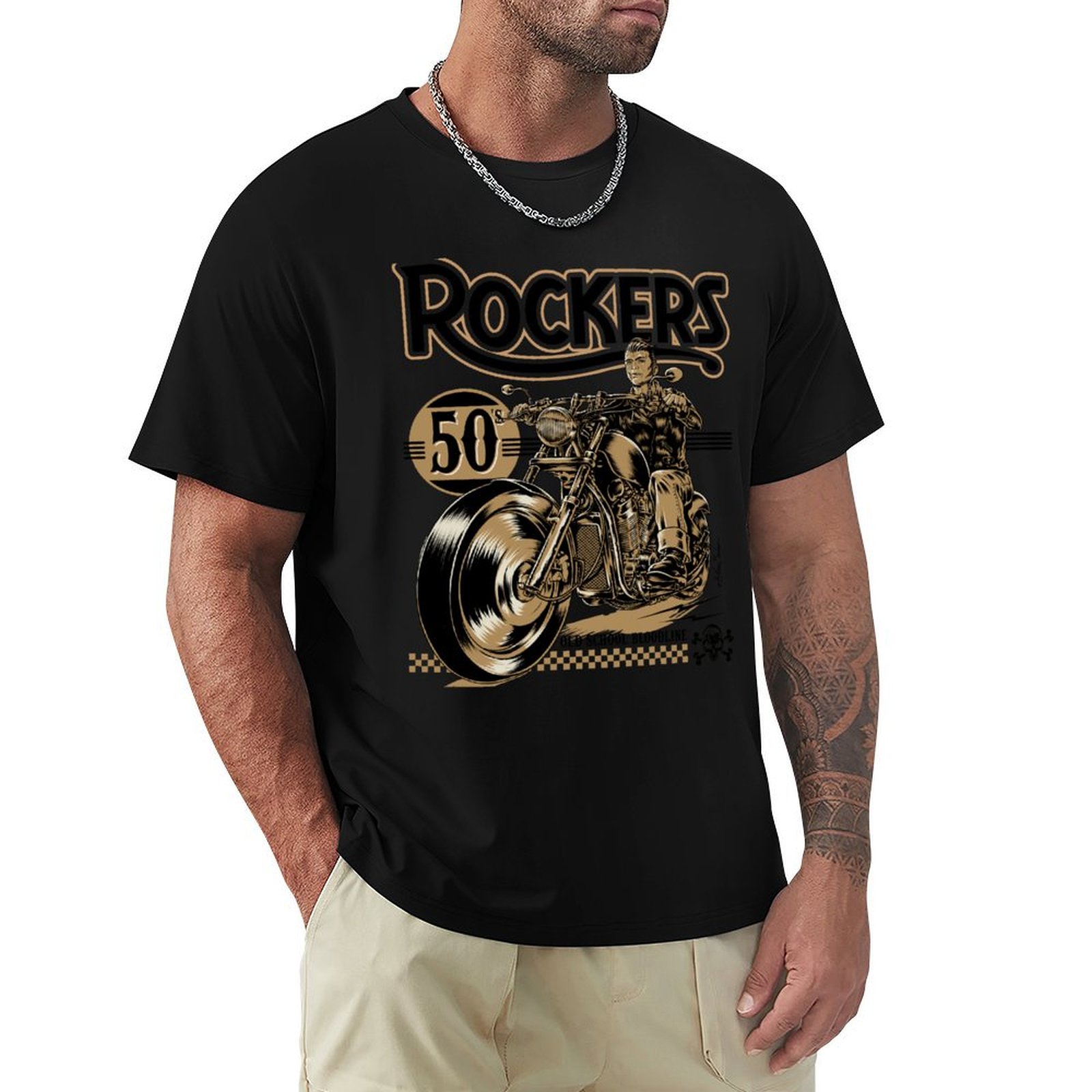 Mens Fashion In The 50S - Camiseta Rockers 50s Moda Verão Casual
