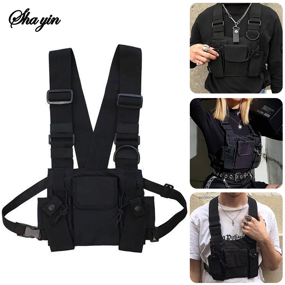 Formal Waistcoat Vest - Bolsa de peito tática funcional para