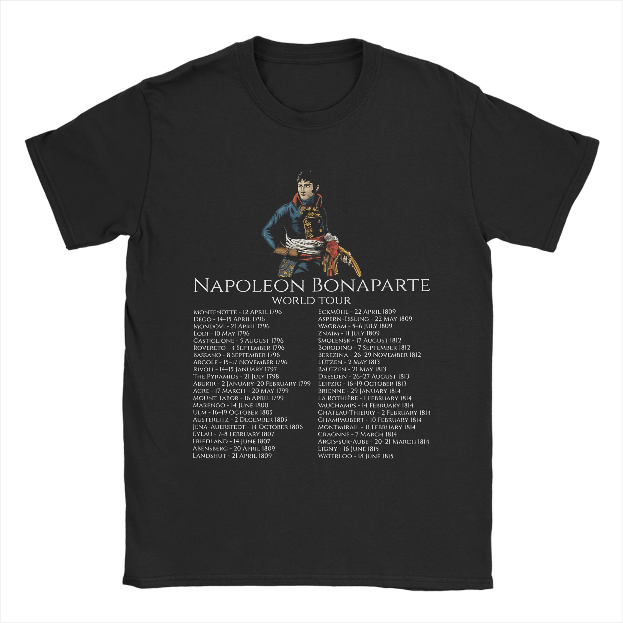 Men'S Fashion History - Camisetas masculinas Napoleon Bonaparte World Tour