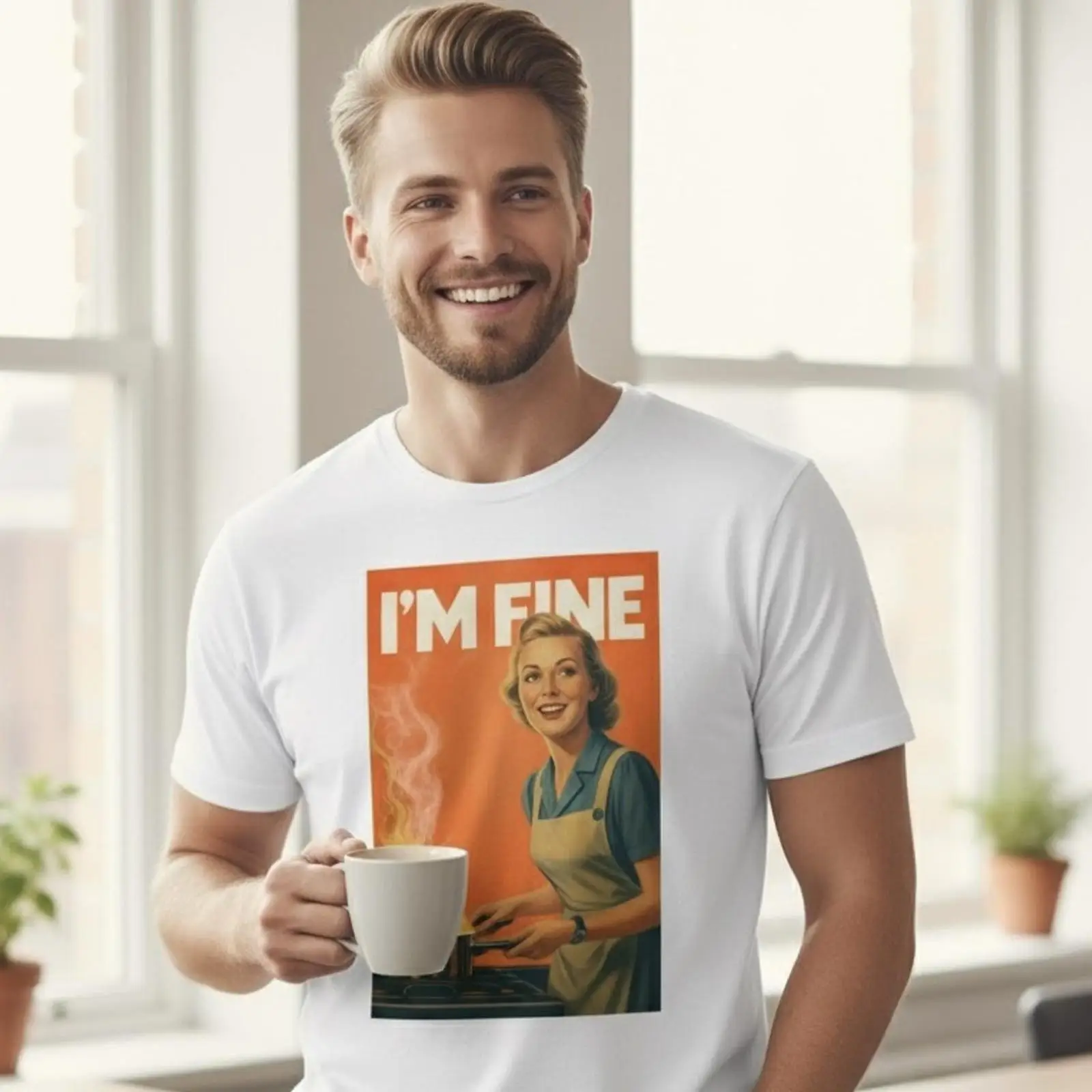 Mens Fashion In The 50S - Camiseta Masculina Engraçada Retrô Anos 50