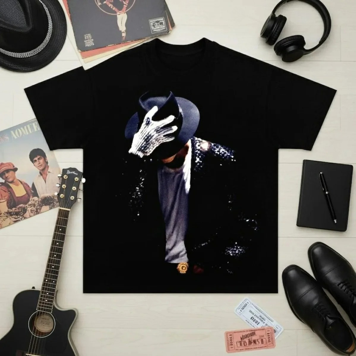 Men Fashion King - Camiseta Estilo King of Pop Michael