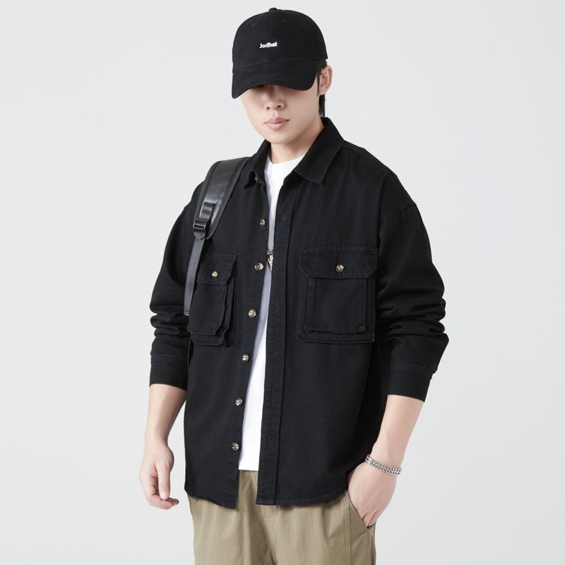Men'S Fashion X - Camisas de ferramentas de algodão puro