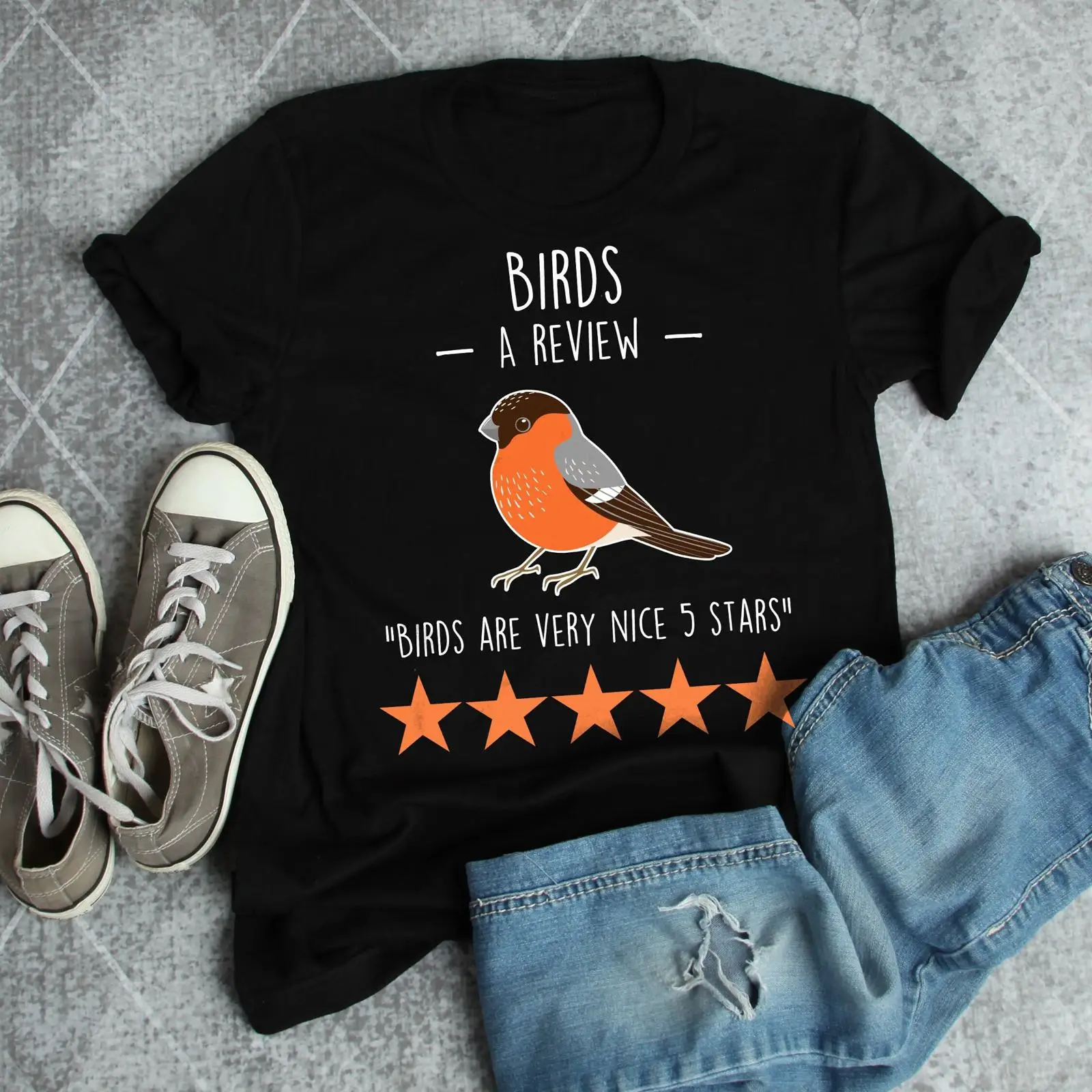 Men'S Fashion Reviews - Camiseta Engraçada com Avaliação 5 Estrelas