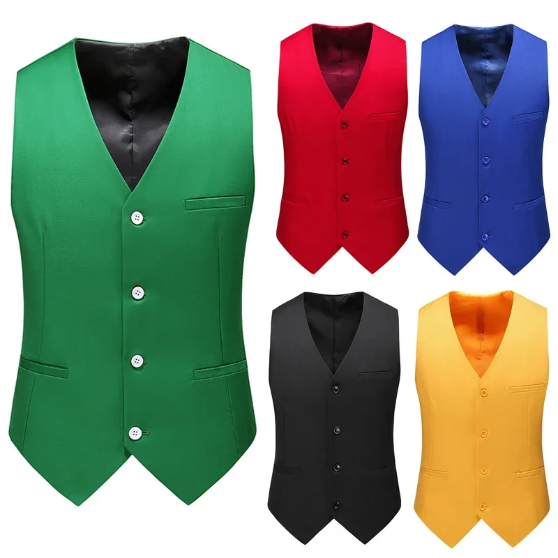 Formal Waistcoat Vest - 17 cores boutique moda casual cor