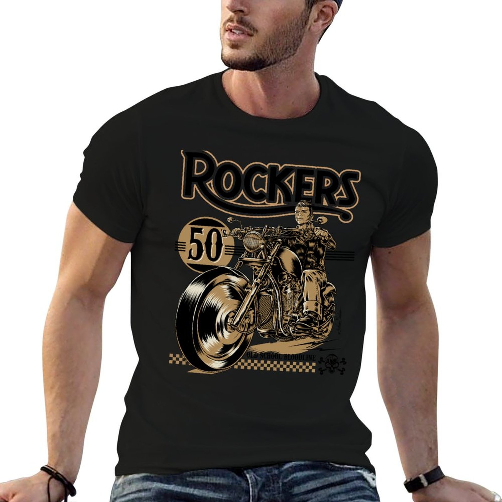 Mens Fashion In The 50S - Camiseta Rockers 50s Fashion, camiseta casual