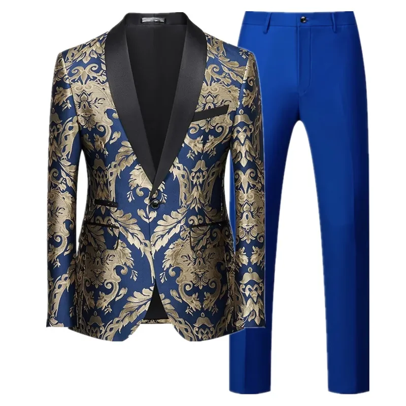 Men'S Dress Pants Fashion - Ternos masculinos de negócios sociais jacquard