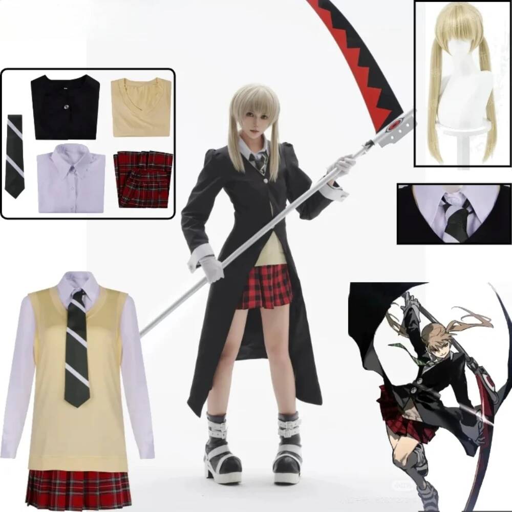 Formal Waistcoat Vest - Fantasia de Cosplay Maka Albarn Soul