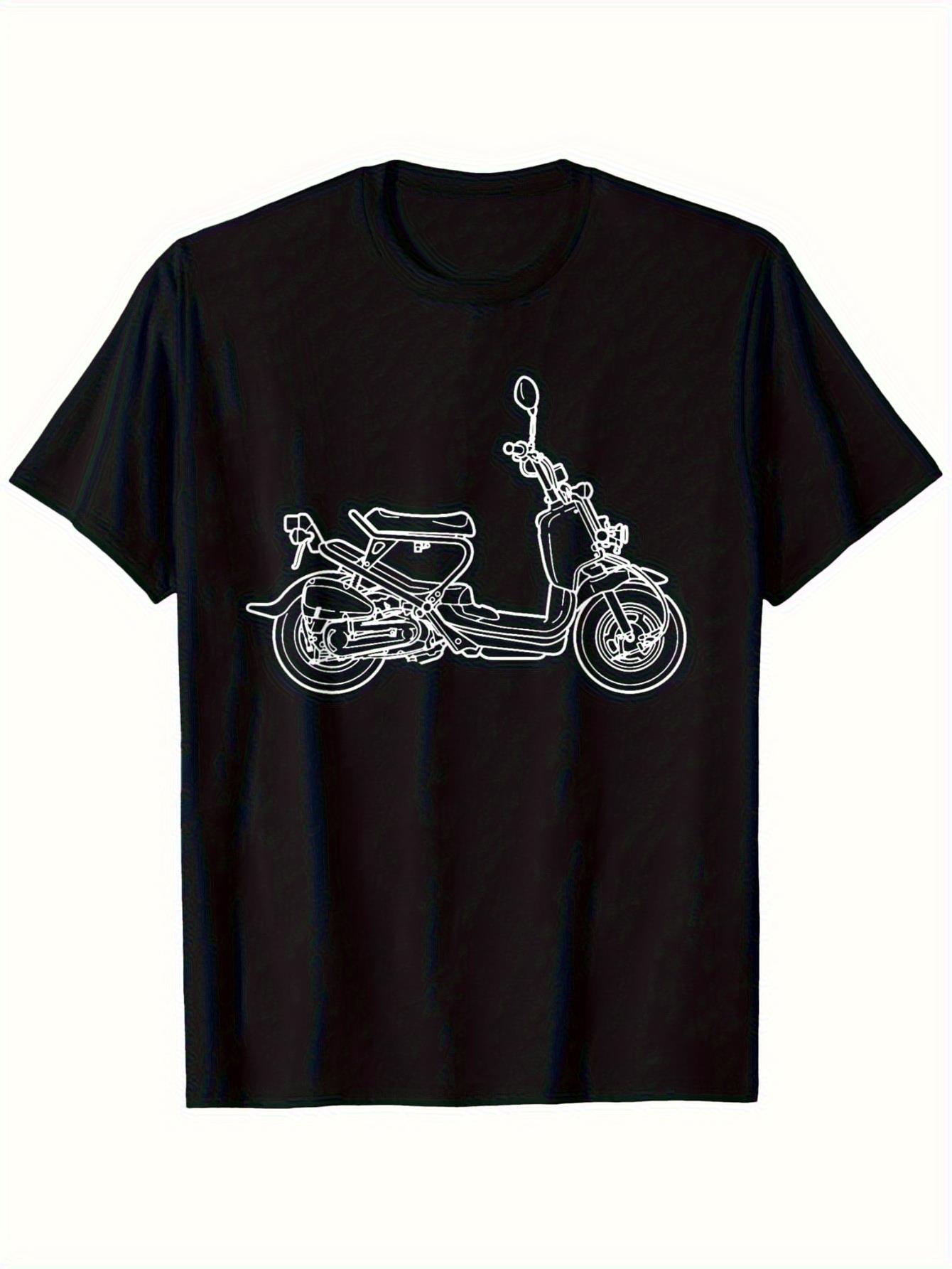 Mens Fashion In The 50S - Camiseta masculina vintage Piaggio Motorcycle -