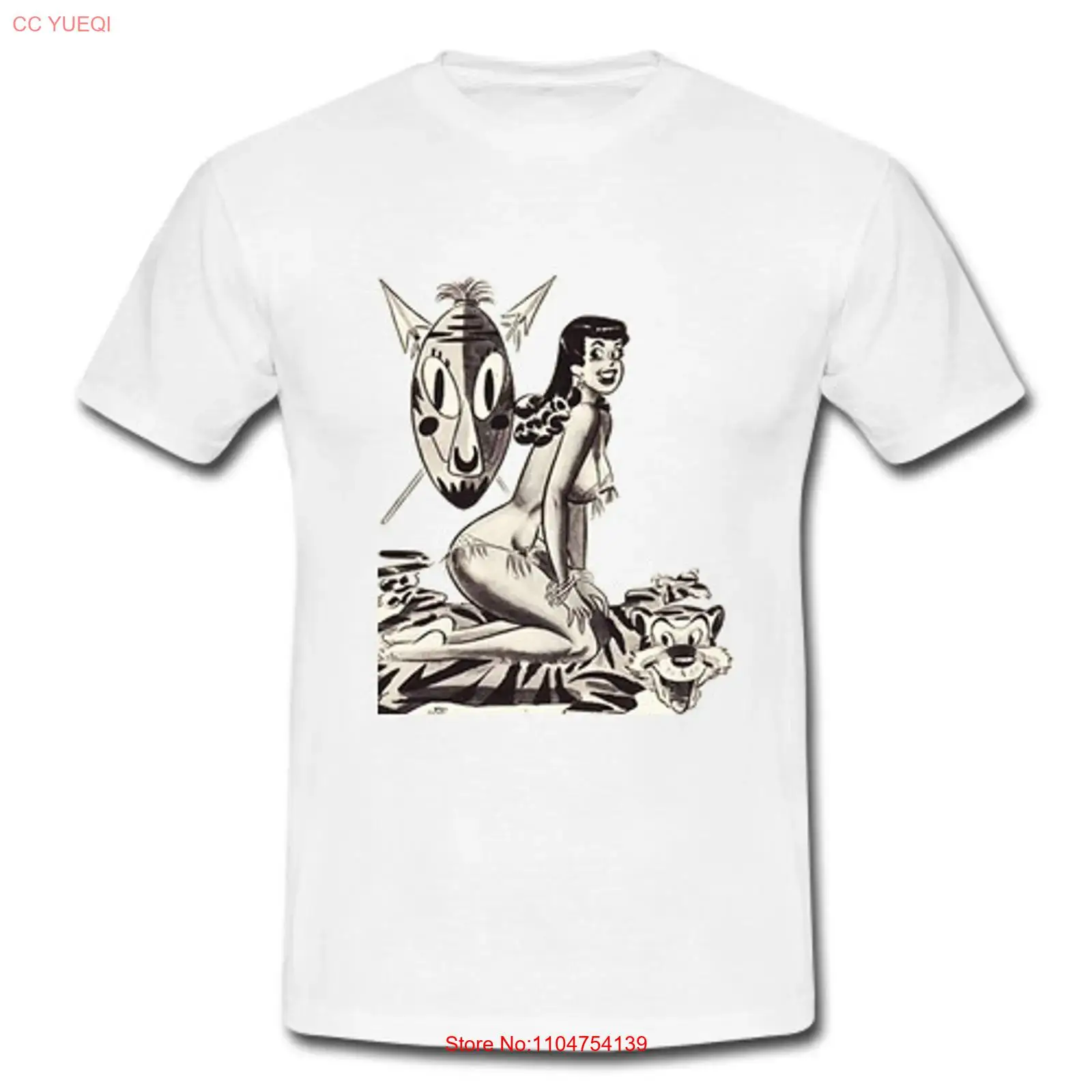 Mens Fashion In The 50S - Camiseta retrô masculina de algodão, Pinup