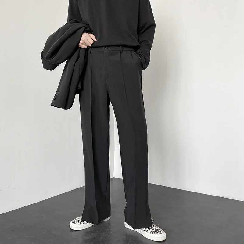 Men'S Fashion Korea - Calças de Terno Masculinas Estilo Coreano,