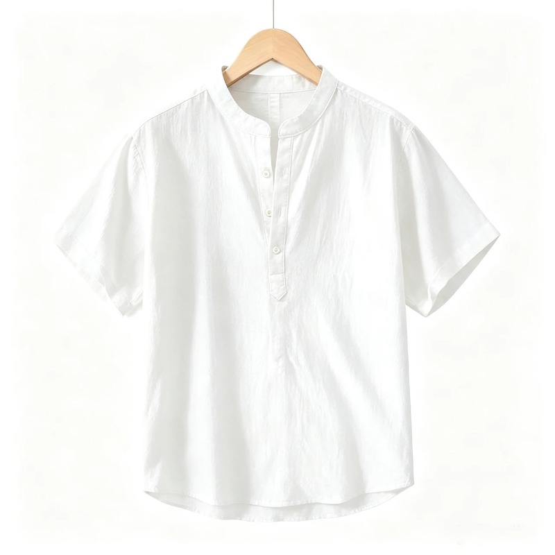 Camisas Masculinas de Verão co - Linen Shirt Summer avaliação e preço