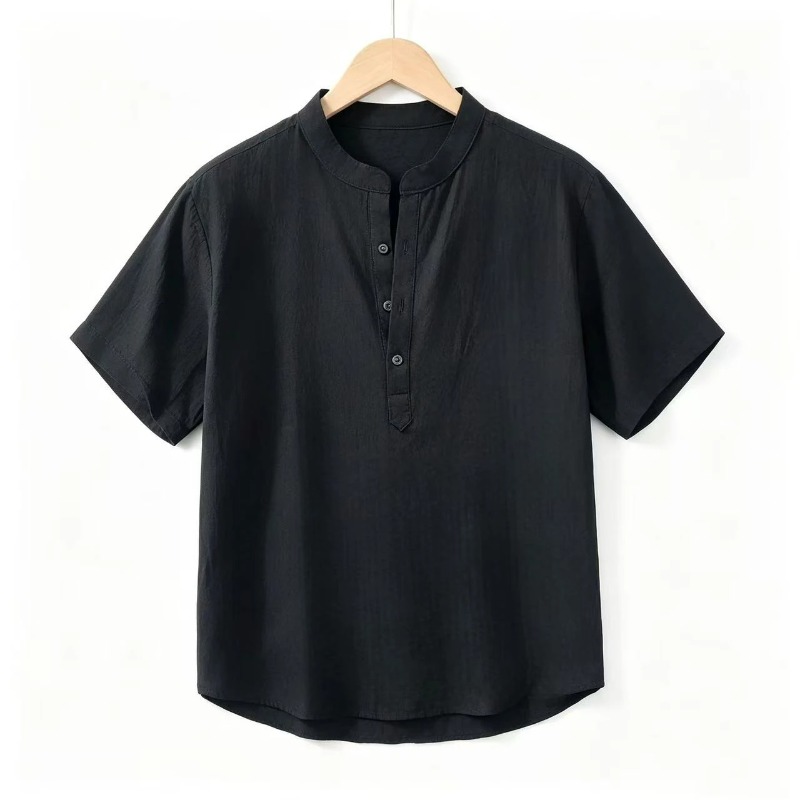 Camisas Masculinas de Verão co - Linen Shirt Summer avaliação e preço