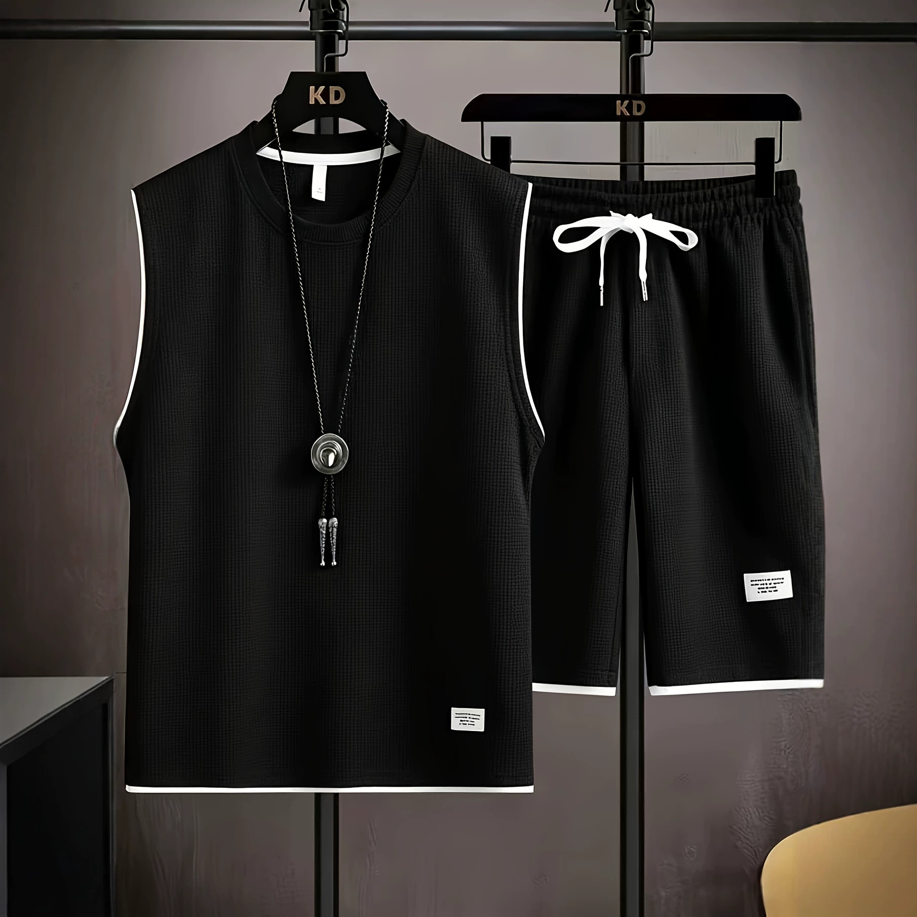Conjunto de colete masculino d - Mens Fashion Vest avaliação e preço