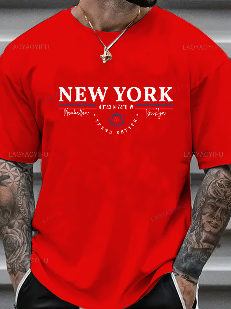 Nova york carta gráfica camise - Men'S Fashion New York avaliação e preço