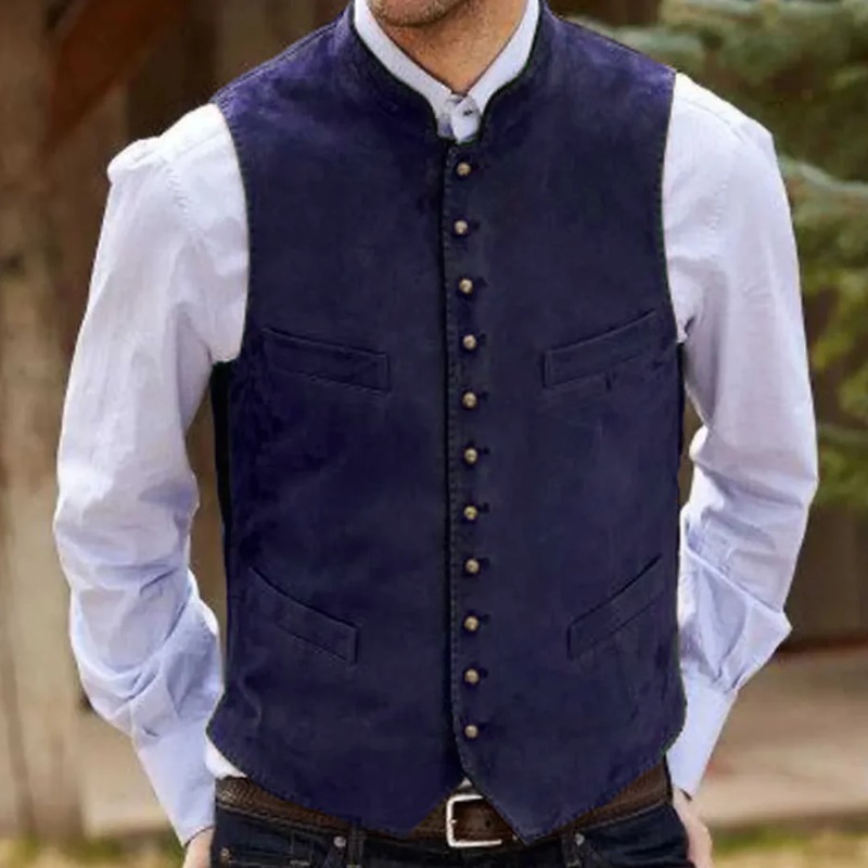 Colete masculino de veludo cam - Formal Waistcoat Vest avaliação e preço