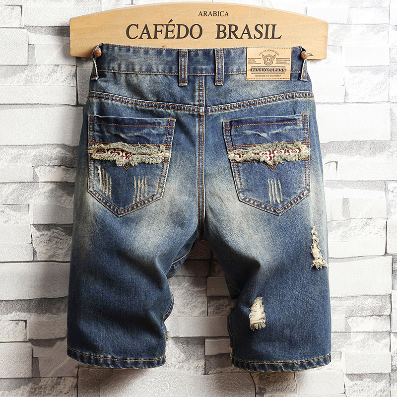 Shorts de Denim Rasgado Estilo - Mens Fashion Denim avaliação e preço