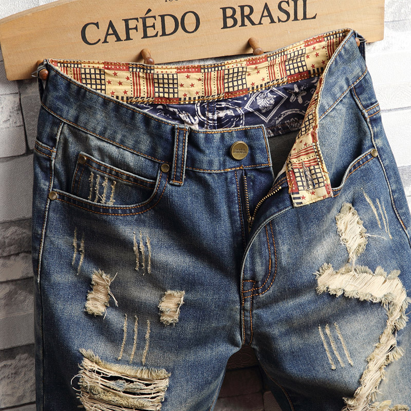 Shorts de Denim Rasgado Estilo - Mens Fashion Denim avaliação e preço