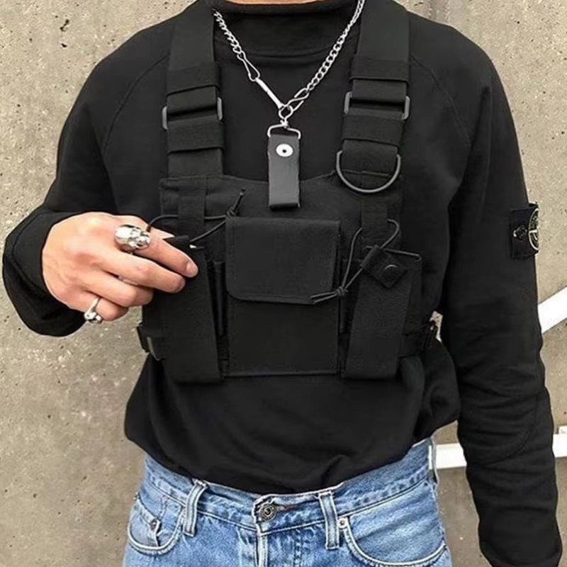 Bolsa de peito tática funciona - Formal Waistcoat Vest avaliação e preço