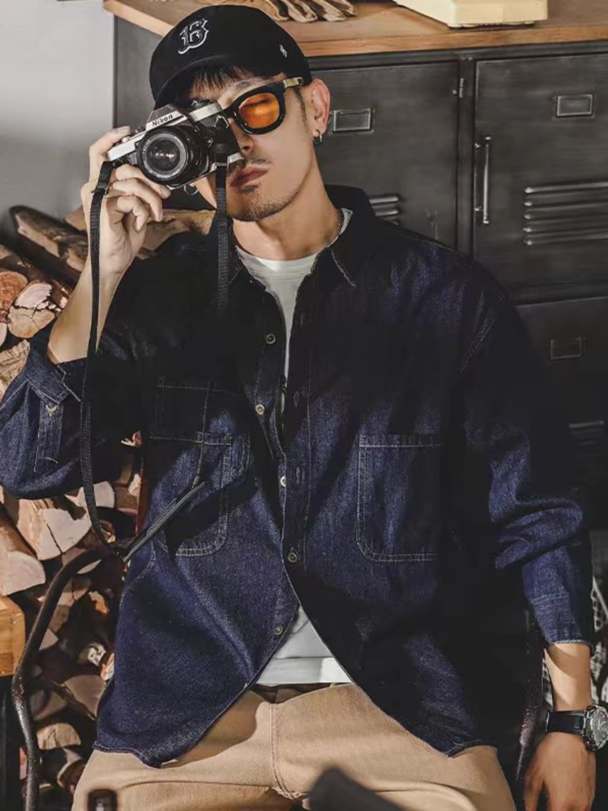 Jaqueta jeans retrô americana  - Mens Fashion Denim avaliação e preço