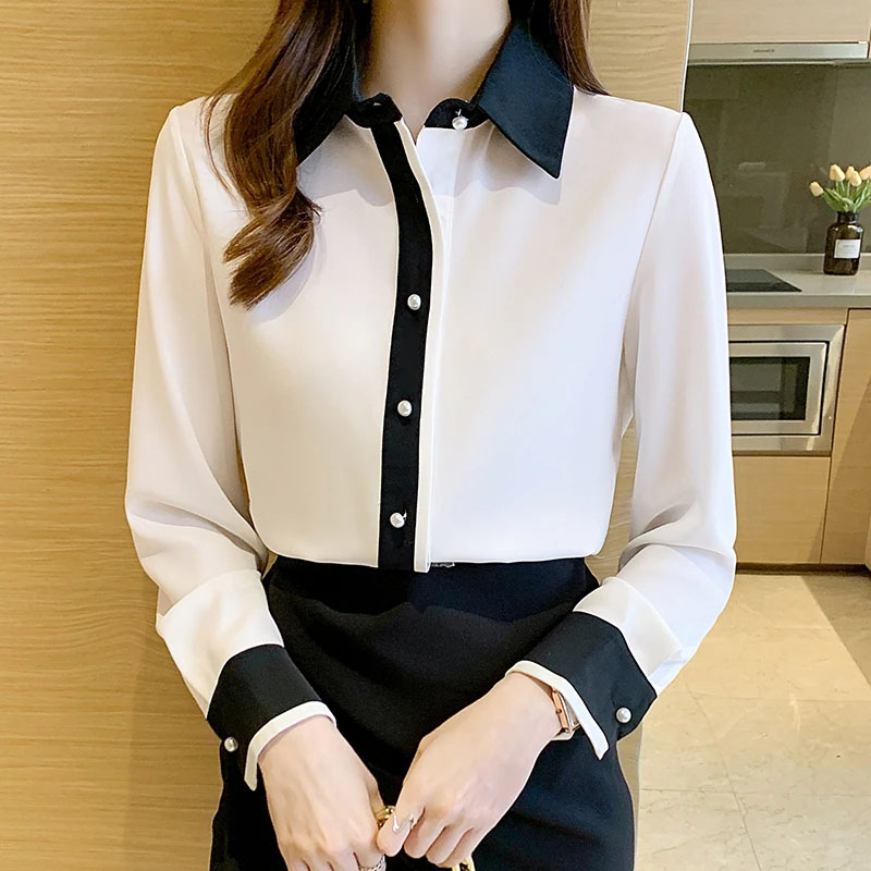 Camisa de chiffon branca para  - Men'S Fashion Korea avaliação e preço