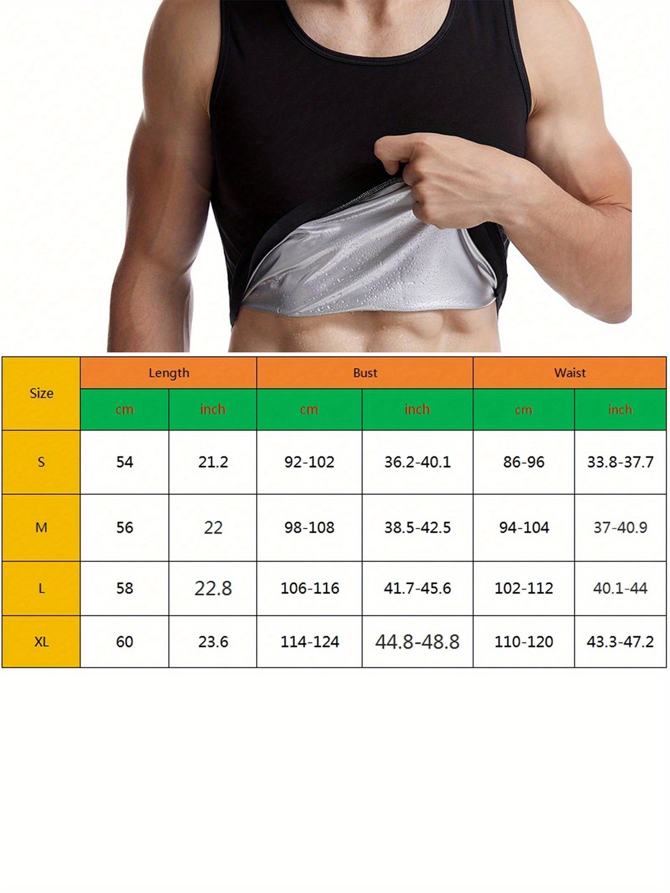Camisa de Sauna para Homens, M - Mens Fashion Vest avaliação e preço