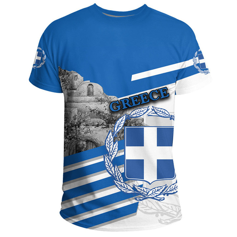 Grécia bandeira mapa 3d impres - Men'S Fashion Greece avaliação e preço
