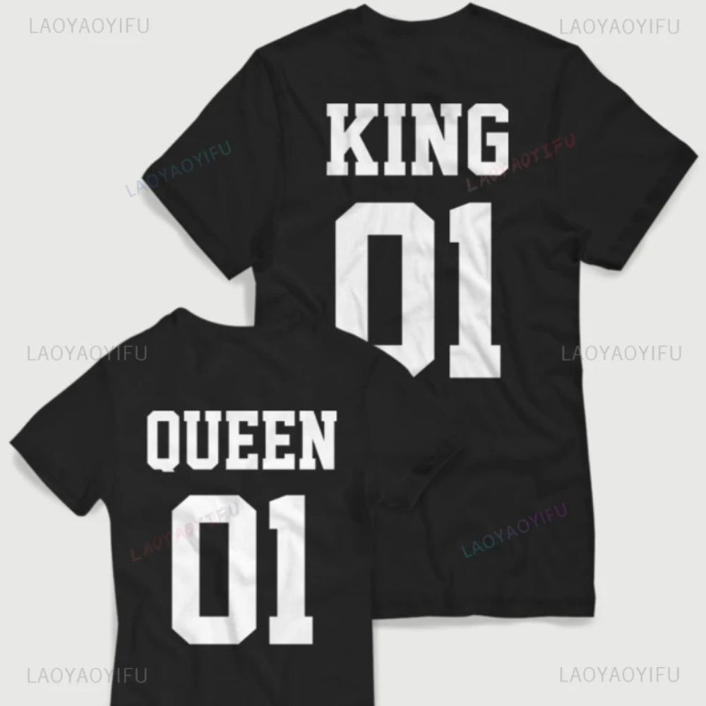 Rei rainha 01 impressão casal  - Men Fashion King avaliação e preço