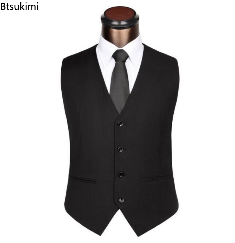 S-6XL plus size masculino core - Formal Waistcoat Vest avaliação e preço