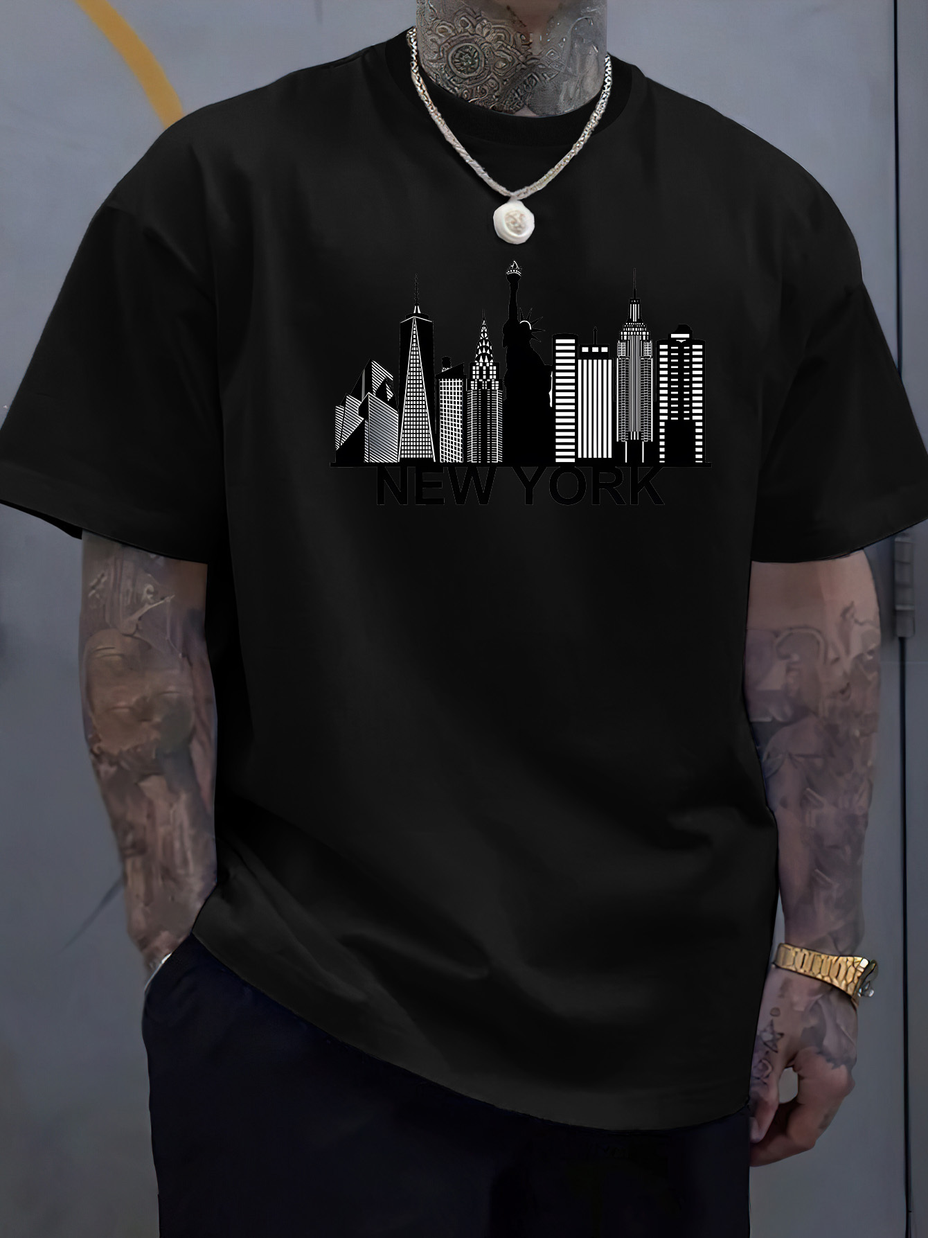 Camiseta masculina de algodão  - Men'S Fashion New York avaliação e preço