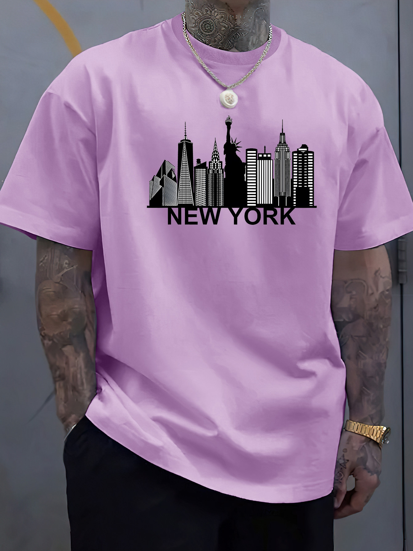 Camiseta masculina de algodão  - Men'S Fashion New York avaliação e preço