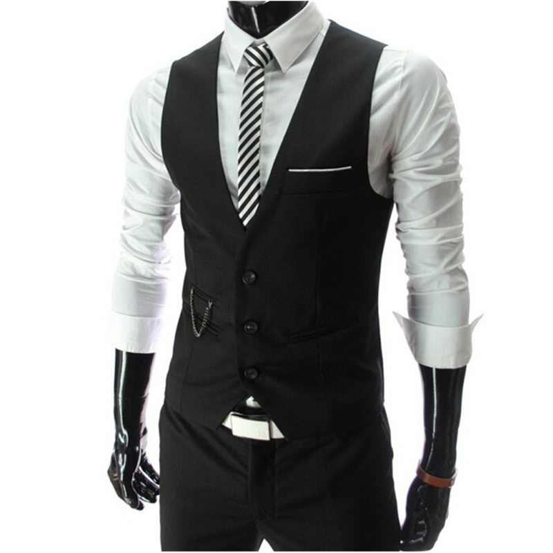 2026 Novo Colete Cinza Slim Fi - Formal Waistcoat Vest avaliação e preço