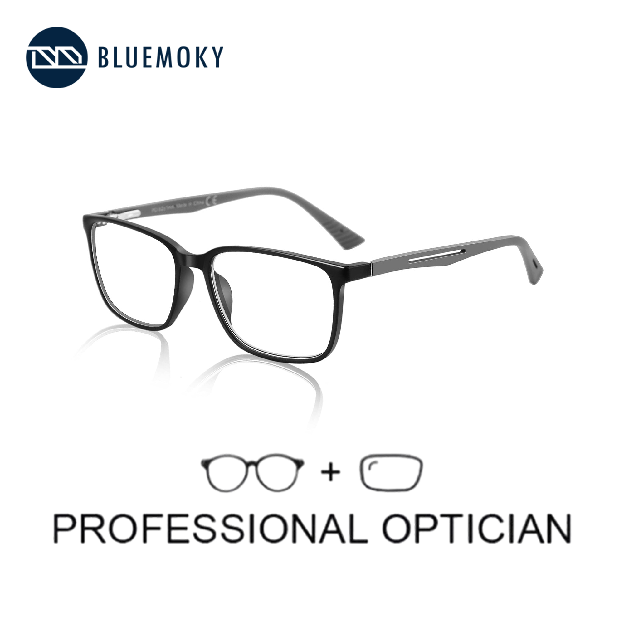 Bluemoky retângulo prescrição  - Mens Fashion Reading Glasses avaliação e preço