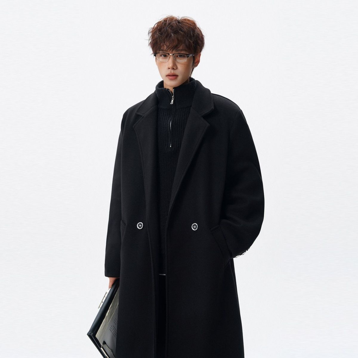 Casaco de Lã Mesclada Coreano: - Men'S Fashion Reviews avaliação e preço