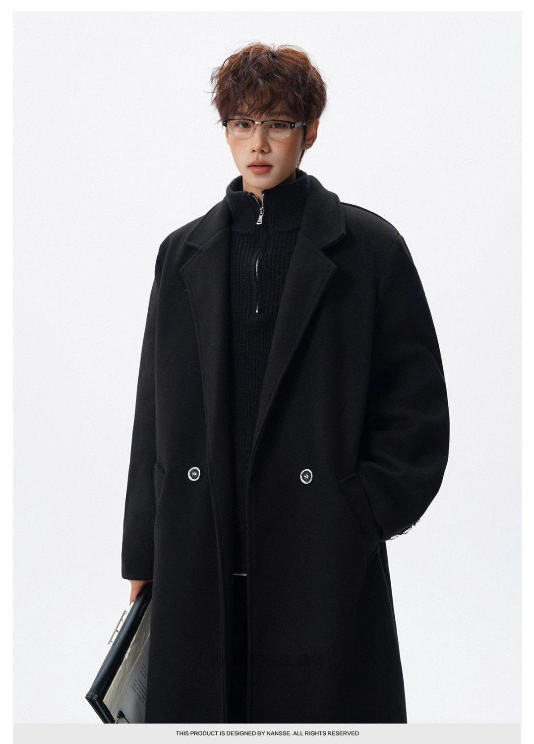 Casaco de Lã Mesclada Coreano: - Men'S Fashion Reviews avaliação e preço