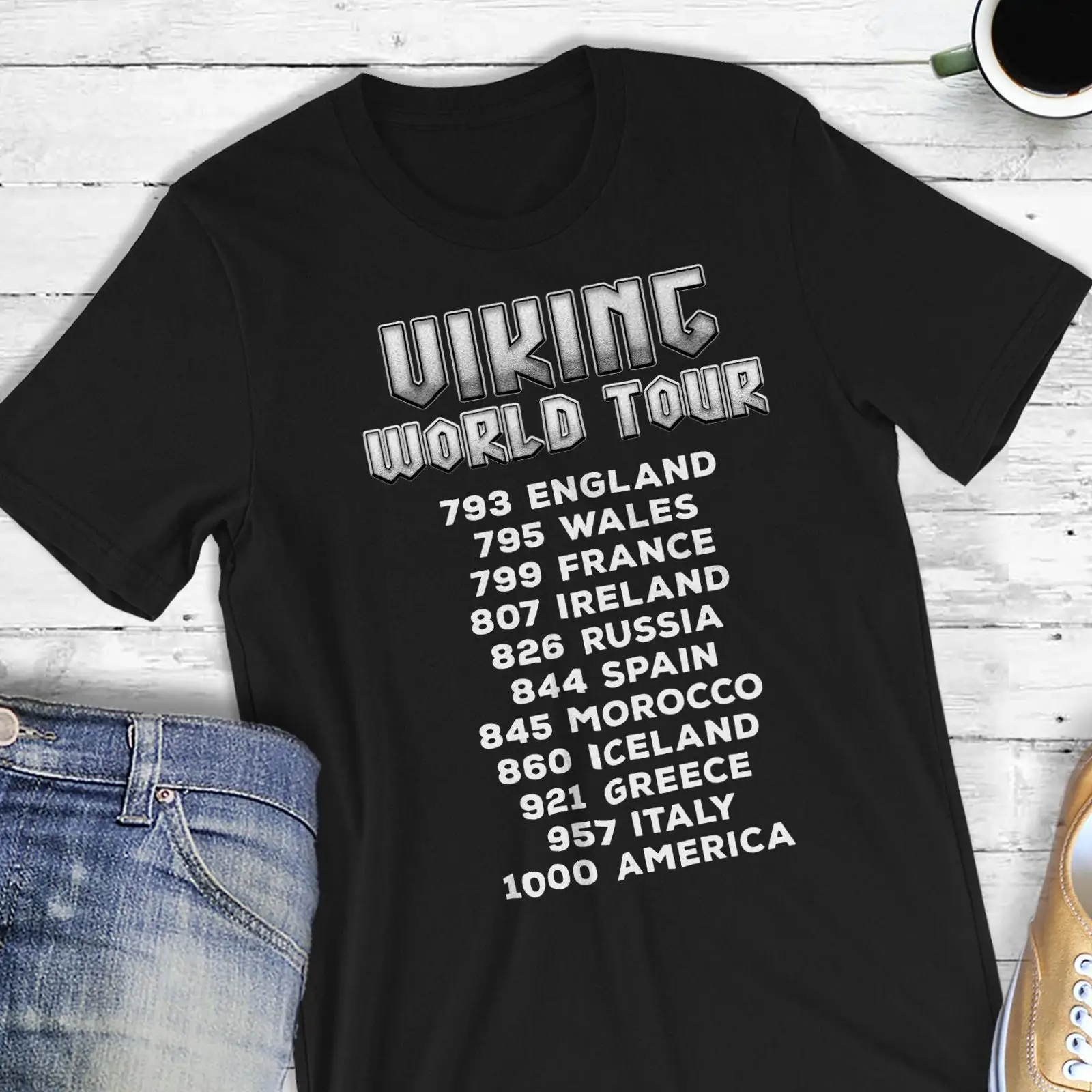 Camiseta Viking World Tour: Mi - Men'S Fashion History avaliação e preço