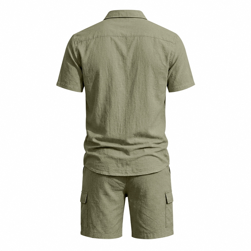 Conjunto Masculino de Verão em - Linen Shirt Summer avaliação e preço