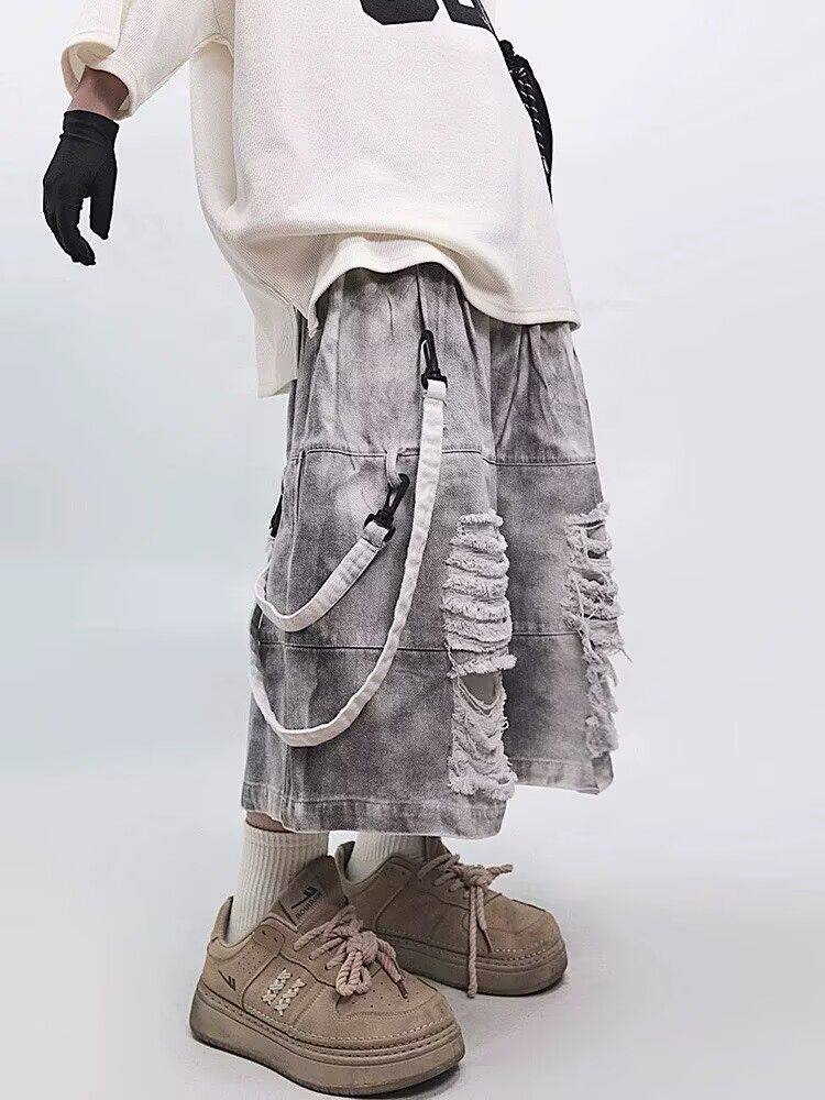 Jeans Rasgados Retro Hip-hop M - Mens Fashion Denim avaliação e preço