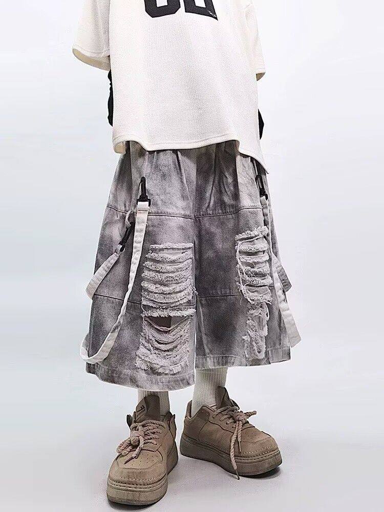 Jeans Rasgados Retro Hip-hop M - Mens Fashion Denim avaliação e preço