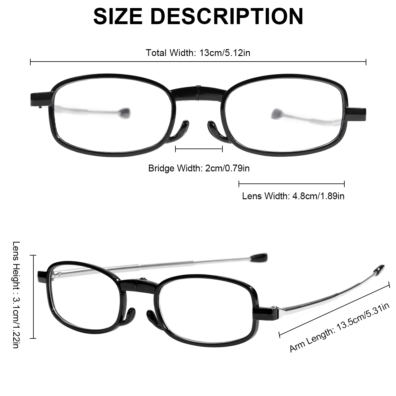 1pc óculos de leitura dobrávei - Mens Fashion Reading Glasses avaliação e preço